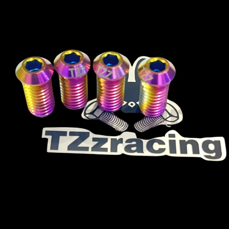 TZZ Titanium Losi 5T, 5ive 2.0 & 5B Droop Screw Set (4) Blue
