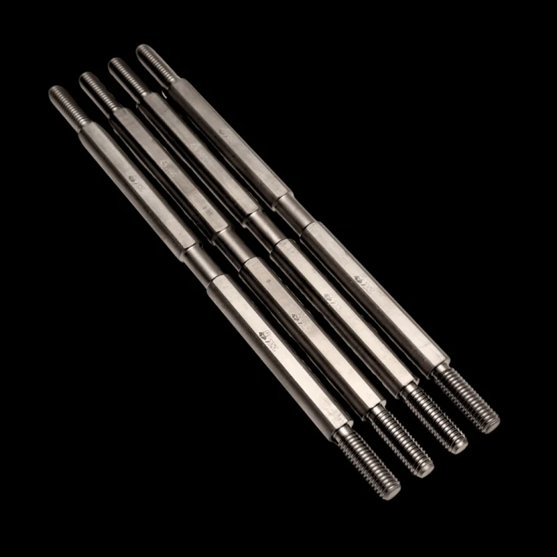 TZZ Racing PRIMAL RC V4 Titanium Anti-Roll Bar Link set (4) Raw Silver