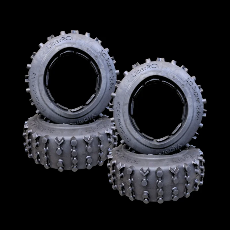 UBER RC Losi 5T & 5ive 2.0 Super Spike Tyre Set (4)