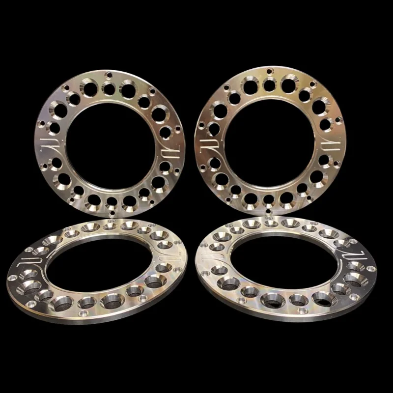Red Arrow Billet 5th Scale Beadlocks Raw Silver