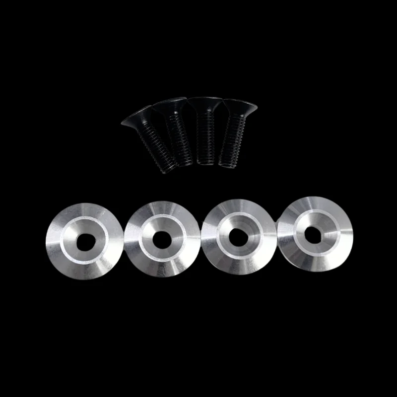 Fonzie Adjustable Losi 5T & 5ive 2.0 Engine Spacers Raw Silver
