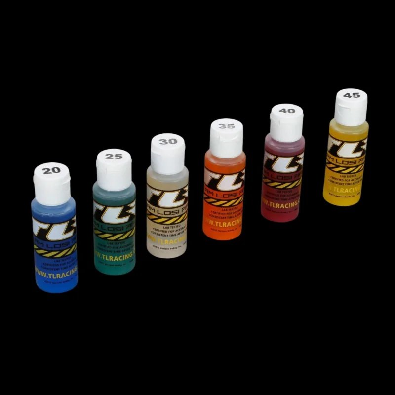 TLR Shock Oil 6Pk, 20,25,30,35,40,45, 2oz – TLR74020