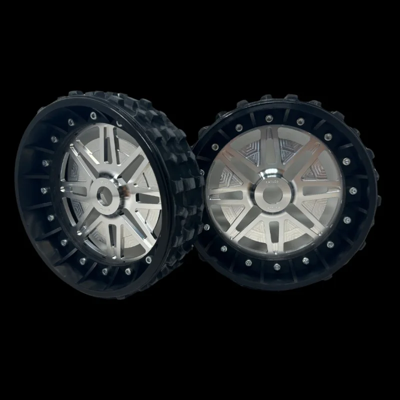 Pair of Genesis Cross-Cutter 2″ with Lightweight Centres for 24mm Hex Raw Silver