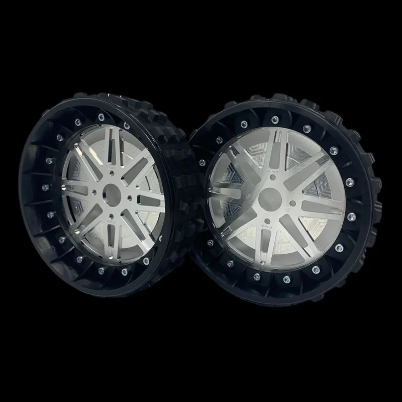 Pair of Genesis Cross-Cutter 2″ with Lightweight Centres for BRP Hubs Raw Silver