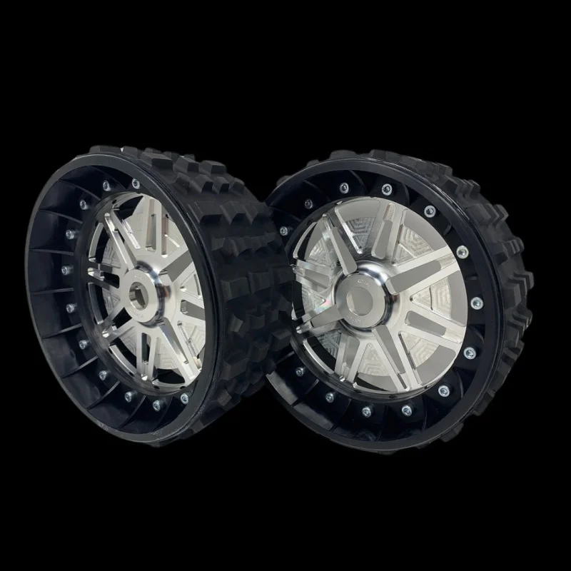 Pair of Genesis Cross-Cutter 3″ with Lightweight Centres for 24mm Hex Raw Silver