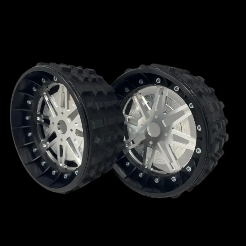 Pair of Genesis Cross-Cutter 3″ with Lightweight Centres for BRP Hubs Raw Silver