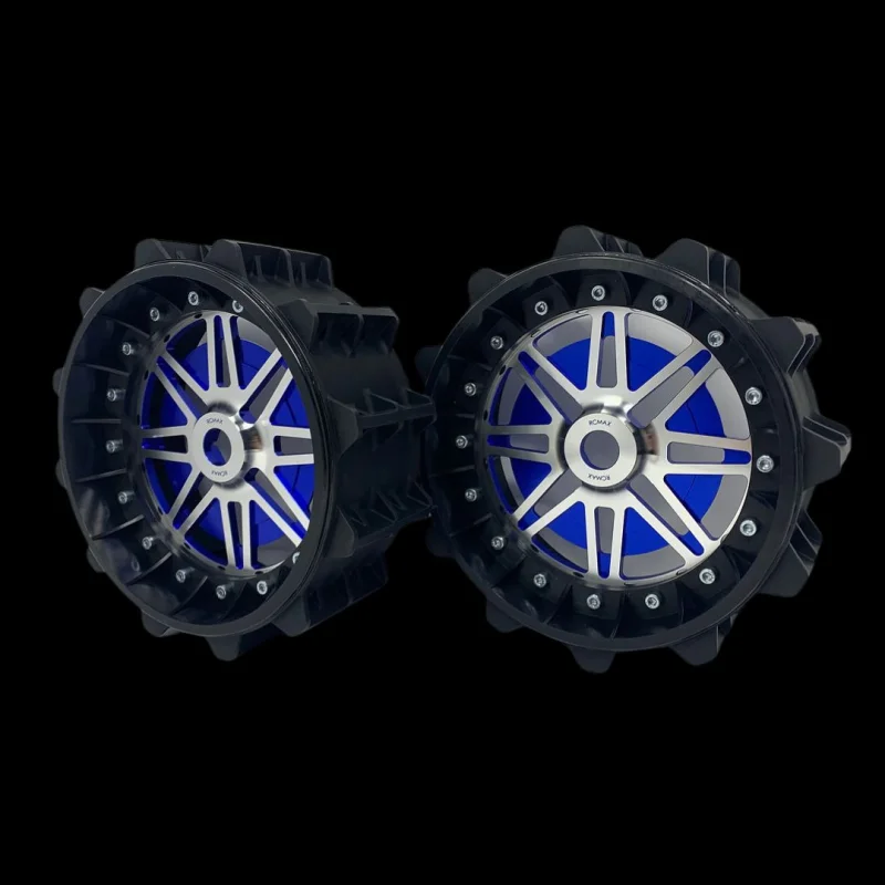 Pair of Genesis Sand Paddle 3″ with Lightweight Centres for 24mm hex Raw Silver