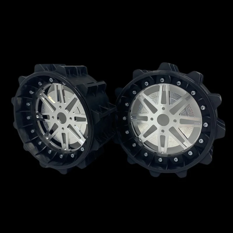 Pair of Genesis Sand Paddle 3″ with Lightweight Centres for BRP Hubs Raw Silver
