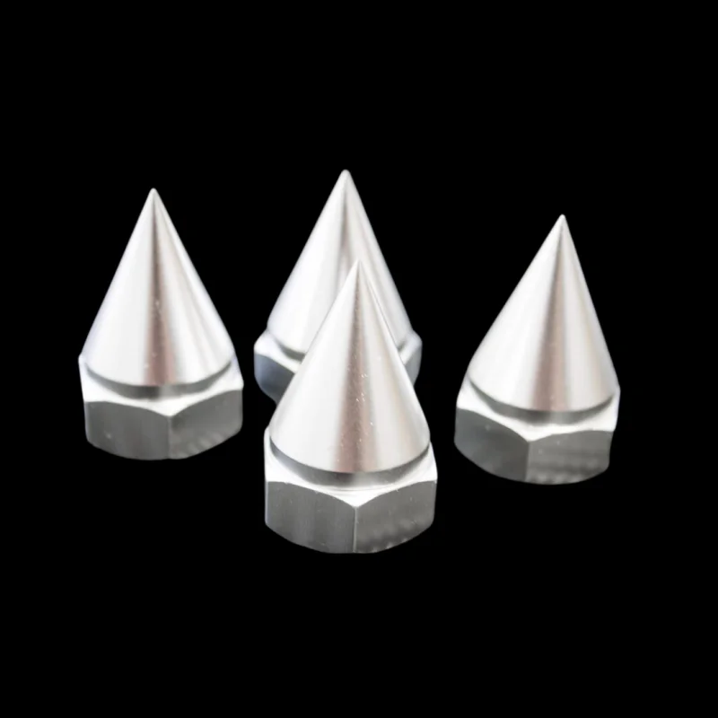 Primal Ram & Baja Billet Pointed Wheel Nuts Raw Silver