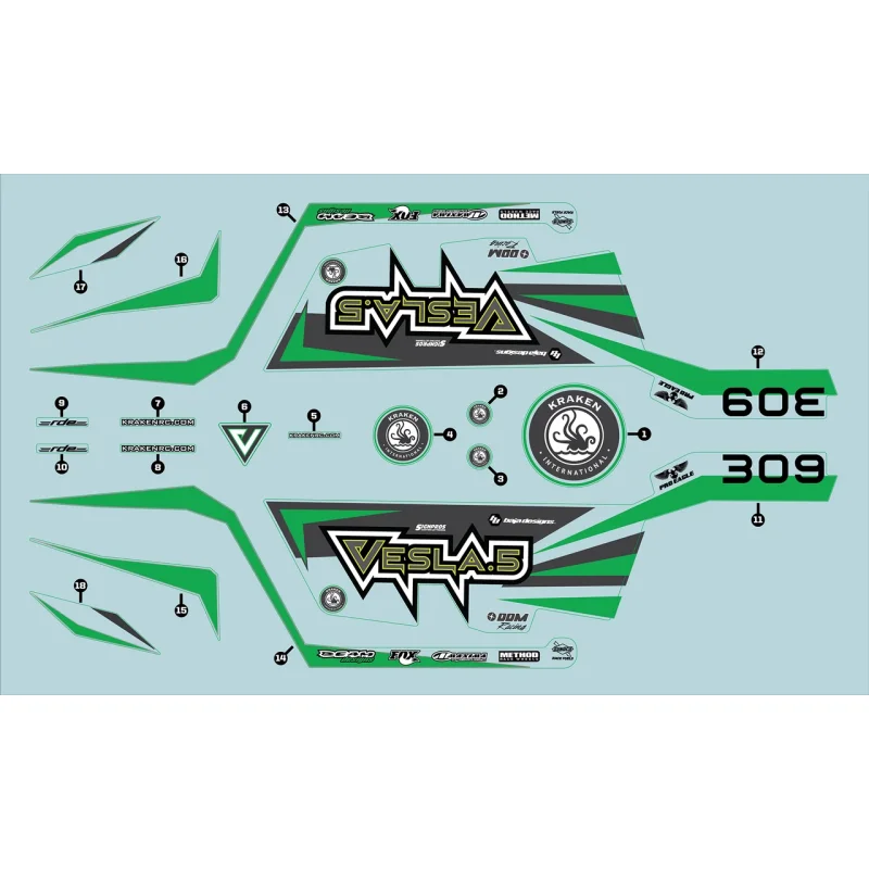 Kraken Vesla Decal set (electric version) [KVS153]