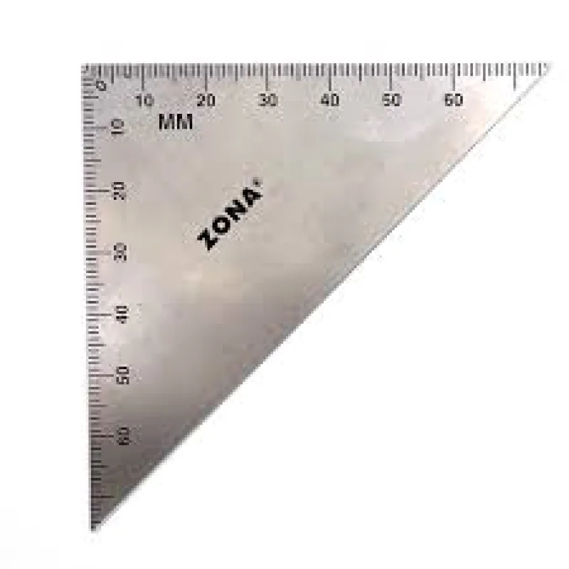 ZONA 3″ Stainless Steel Triangle Ruler (.022 Thick)