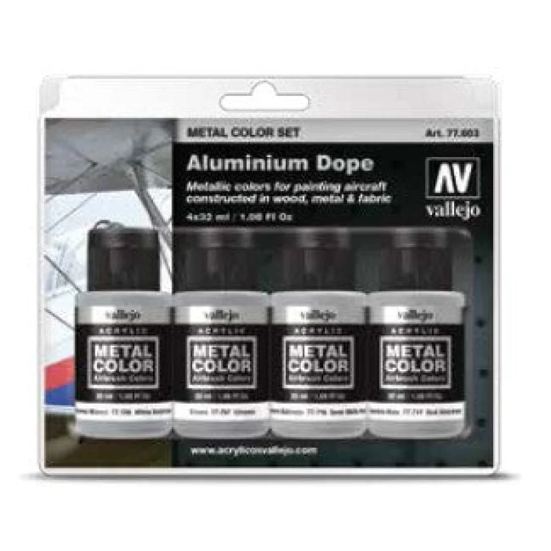VALLEJO AIRCRAFT ALUMINUM DOPE METAL COLORS