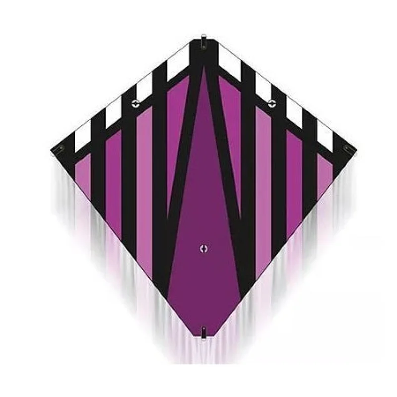 X-Kites 30 Inch Poly Stunt Diamond Kite Purple w/ Dual Control Handle & Line