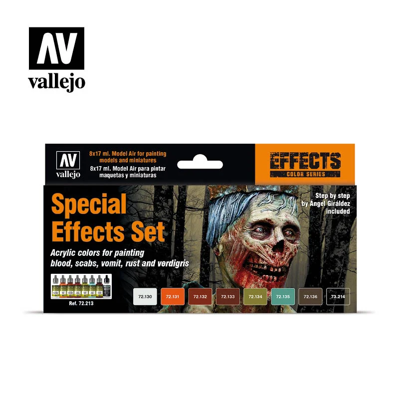 17ml Bottle Special Effects Game Color Paint Set (8 Colors)