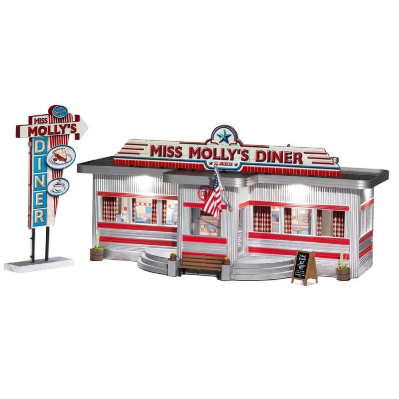 WOODLAND SCENICS O Build-&-Ready: Miss Molly’s Diner