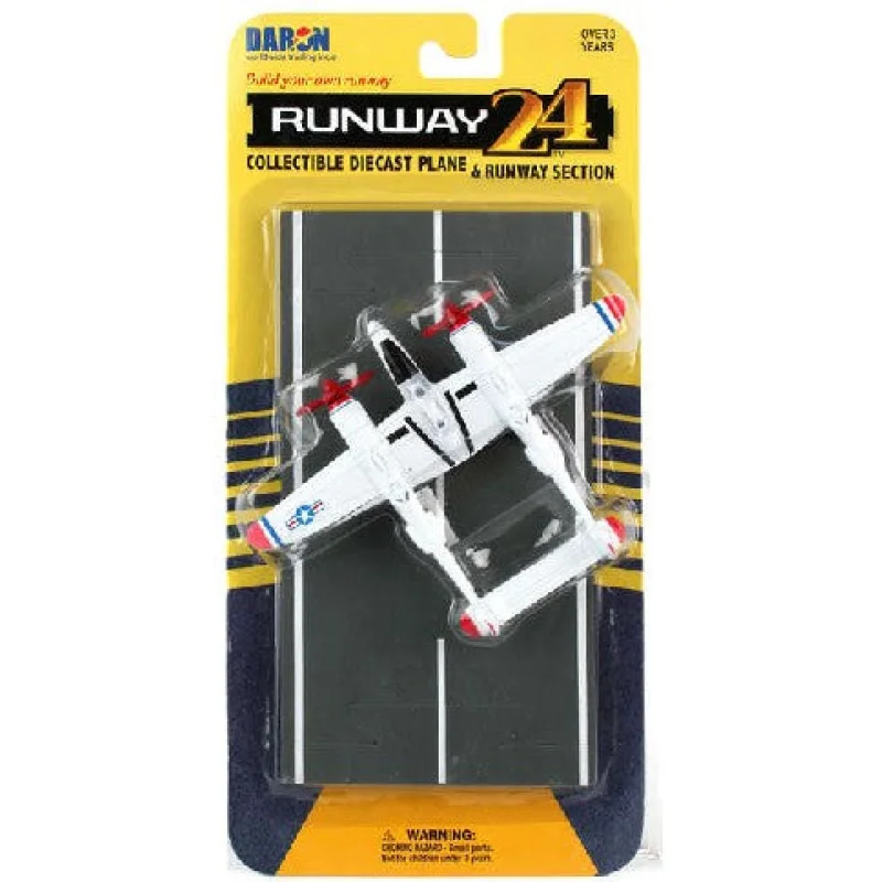 RUNWAY24P38J Lightning USAAF (Red Wingtips) WWII Plane