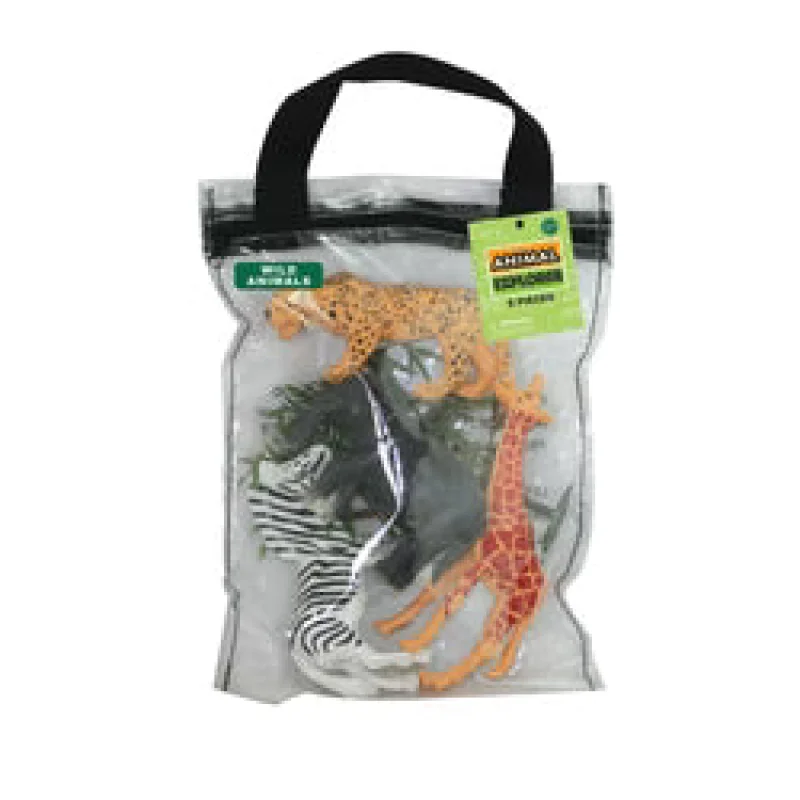 WOW TOYZ Wild Animals Bag Playset 8-pc