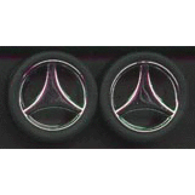 1/24-1/25 Deep Dish Chrome Spoke Rims w/Knock Offs & Dunlop Rubber Tires (4)
