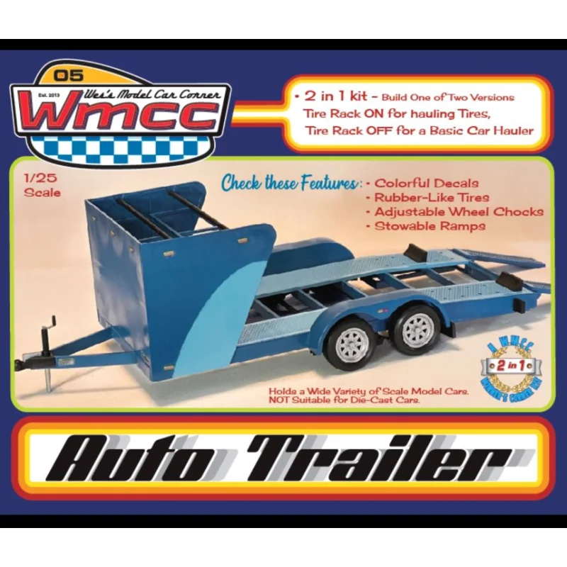 WES’S 1/25 Auto Trailer w/Optional Tire Rack (2 in 1)