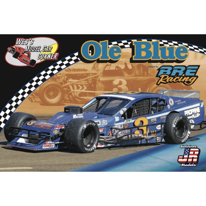 WES’S 1/25 Ole Blue BRE Racing #3 Asphalt Modified Race Car